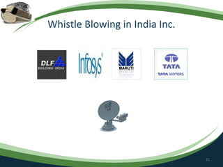 Whistle Blowing in India Inc.




                                21
 