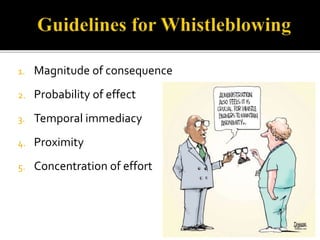 1. Magnitude of consequence 
2. Probability of effect 
3. Temporal immediacy 
4. Proximity 
5. Concentration of effort 
 