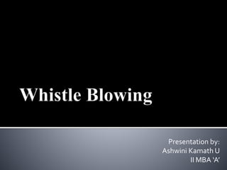 Presentation by: 
Ashwini Kamath U 
II MBA ‘A’ 
 