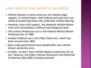 Whistle blowing | PPTX