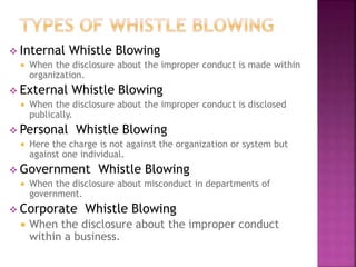 Whistle blowing | PPTX