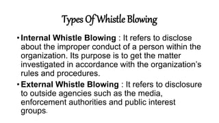 Whistle blowing | PPTX