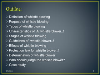Whistle blowing | PPTX