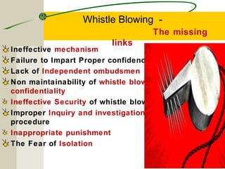 Whistle blowing , whistle blowers and acts | PPT