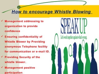 Whistle blowing , whistle blowers and acts | PPT