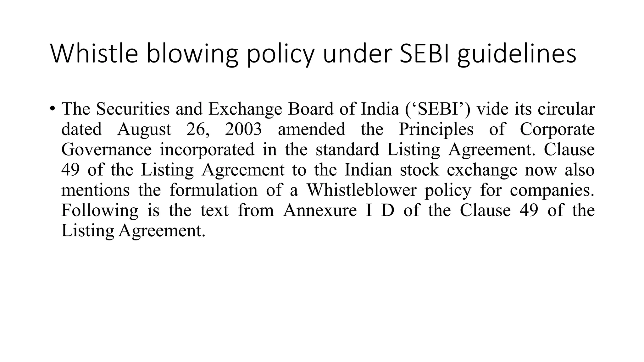 Whistle blowing policy | PPTX