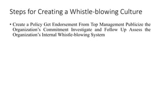 Whistle blowing policy | PPTX