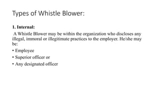 Whistle blowing policy | PPTX