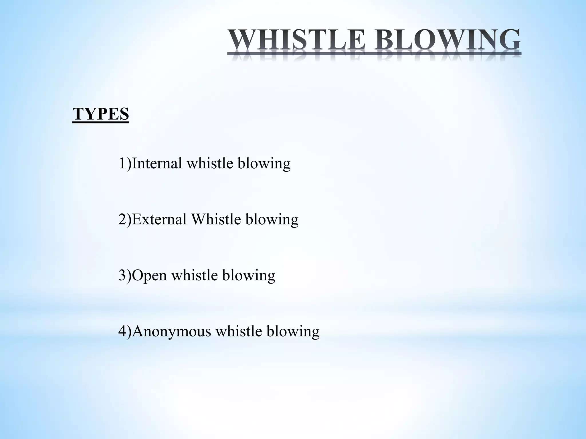 Whistle Blowing | PPTX