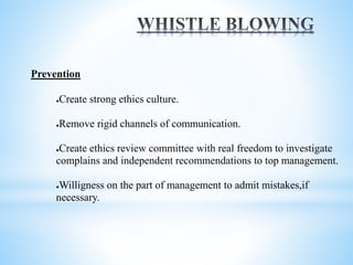 Whistle Blowing | PPTX