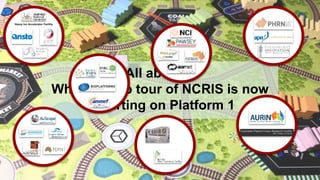 All aboard!
Whistle Stop tour of NCRIS is now
departing on Platform 1
Heavy Ion Accelerator Facility
 