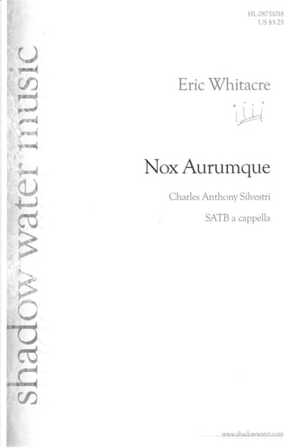 Whitacre   nox aurumque