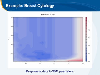 Example: Breast Cytology




          Response surface to SVM parameters.
 