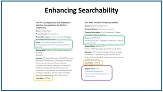 Enhancing Searchability
 