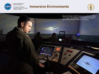 Immersive Environments7Naval Air Station (NAS) Oceana, Va. (Dec. 2, 2002) -- Lt. Cmdr. Tom Robson is the Officer-in Charge of the Landing Signals Officer (LSO) schoolPhoto: U.S. Navy