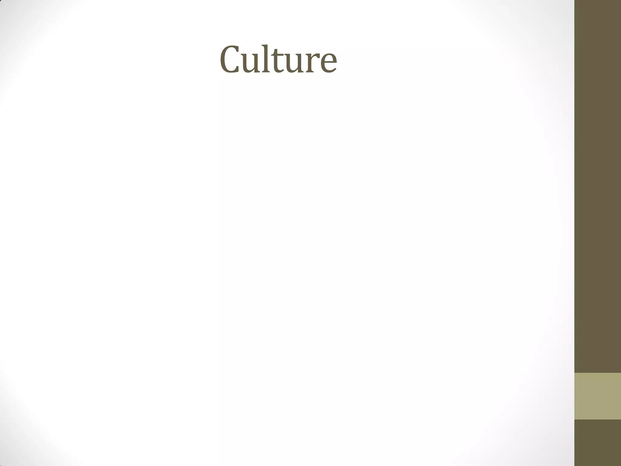 Culture
 