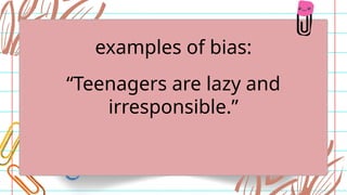 Understanding Bias and Prejudice: Examples and Definitions | PPTX