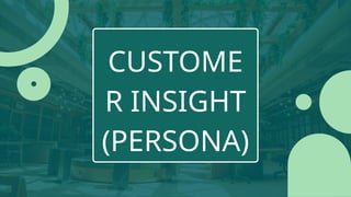 CUSTOME
R INSIGHT
(PERSONA)
 