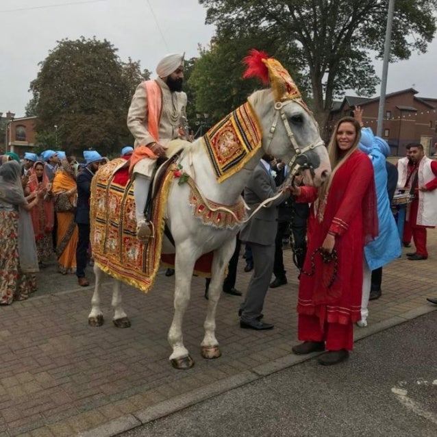 White Asian Wedding Horse And White Indian Wedding Horse
