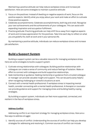 10 ways to manage stress in the workplace | PDF