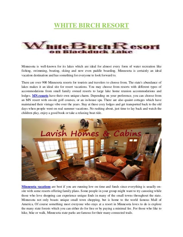 Best Minnesota Lake Resorts