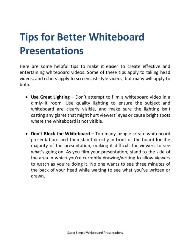 whiteboard presentations guide how