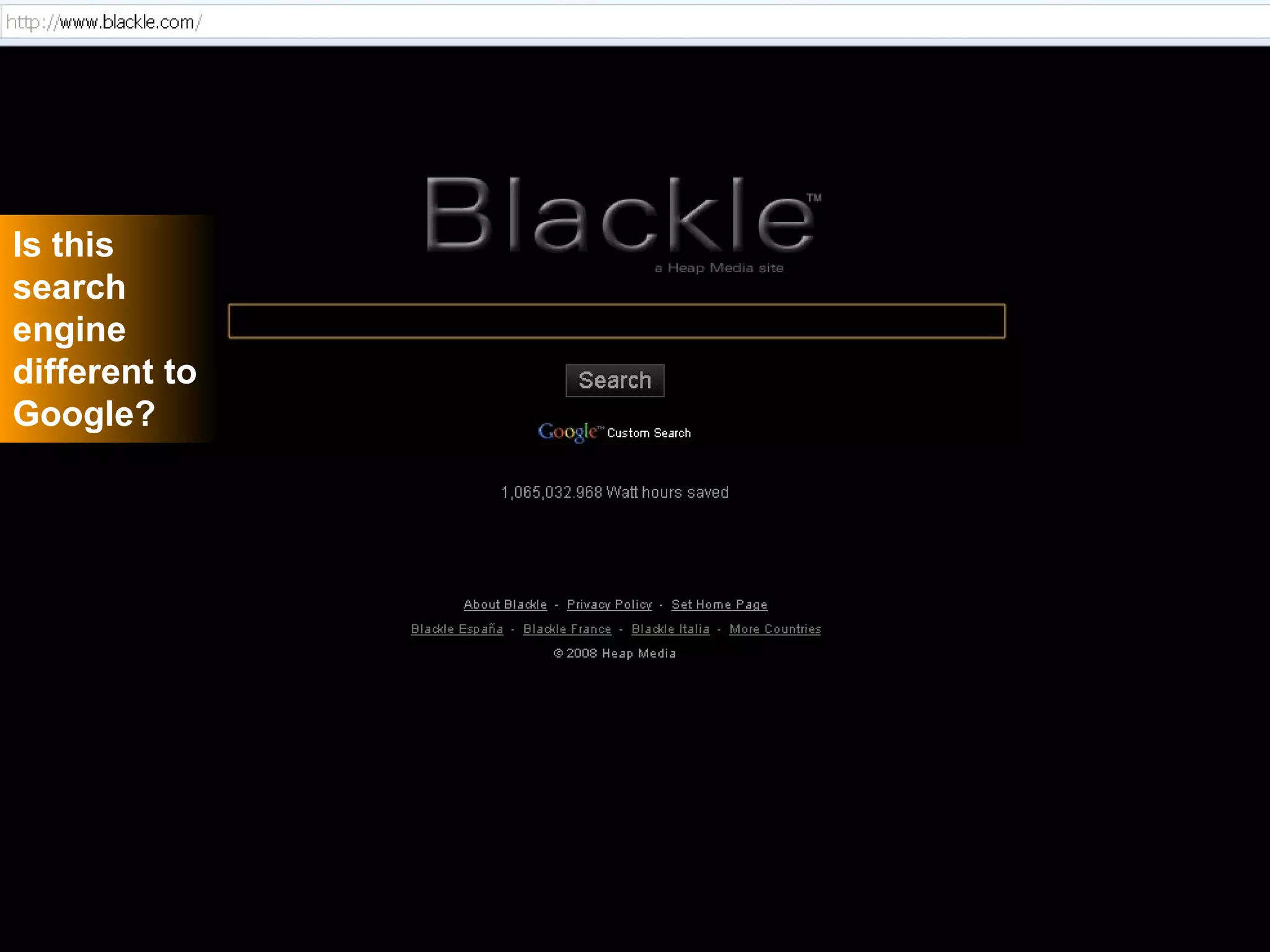 Is this search engine different to Google? 