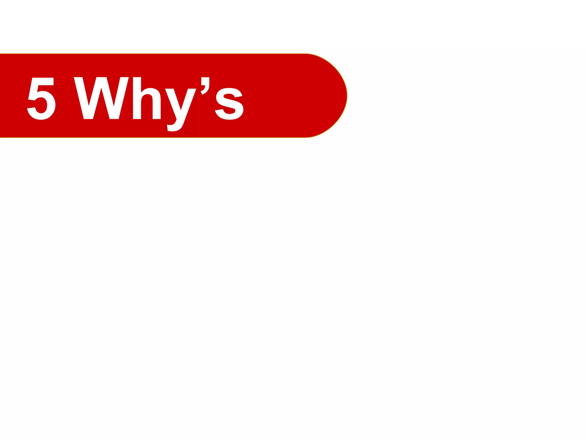 5 Why’s 