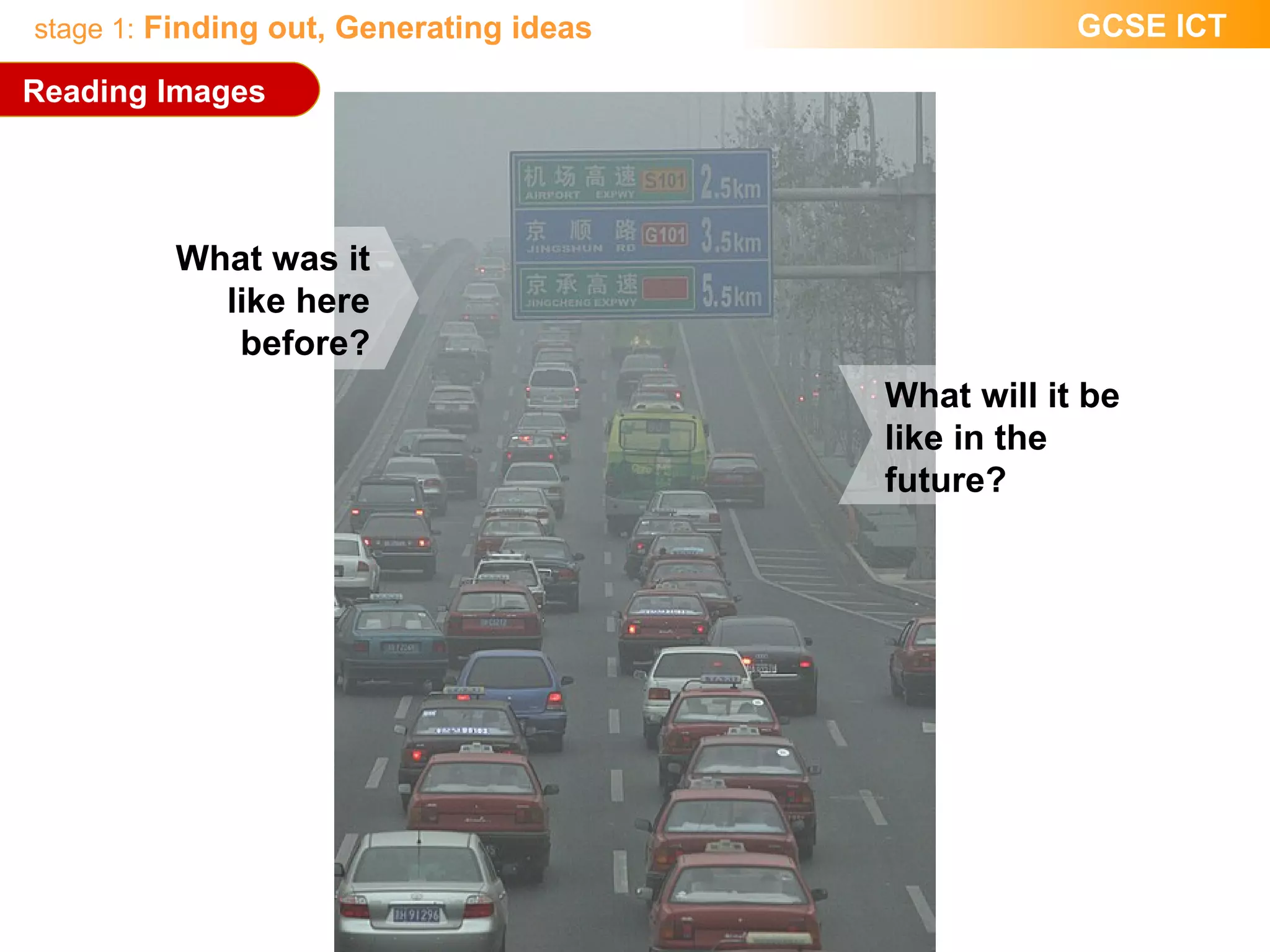 Reading Images What was it like here before? What will it be like in the future? 