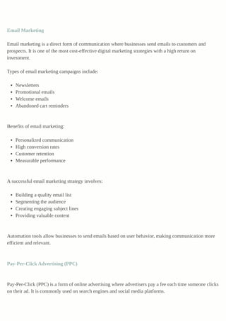 Comprehensive Guide to Digital Marketing Strategies and Tools | PDF
