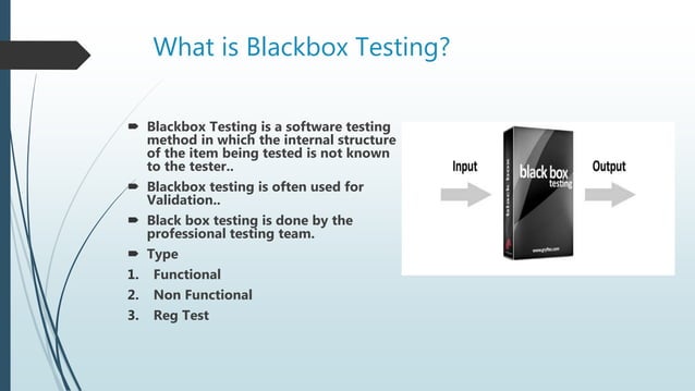 White box & Black box testing | PPTX | Computing | Technology & Computing