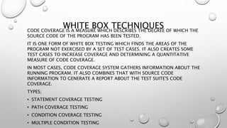 White Box Testing | PPTX