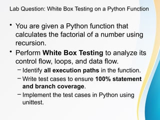 White Box Testing on a Python Function.pptx