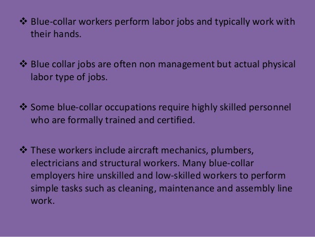 White Collar Vs Blue Collar