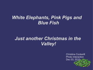 White Elephants, Pink Pigs and Blue Fish Just another Christmas in the  Valley! ,[object Object]