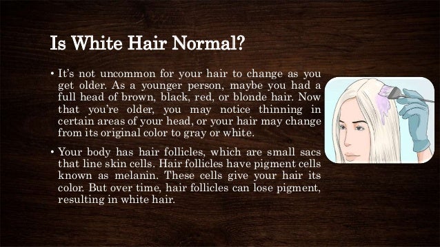 White Hair In Young Age
