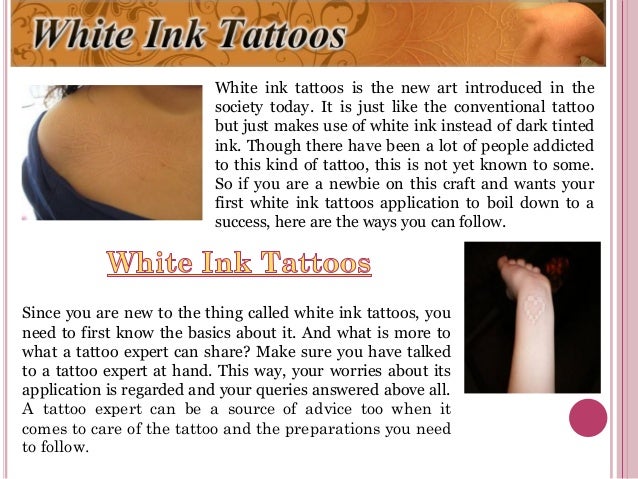White ink tattoos