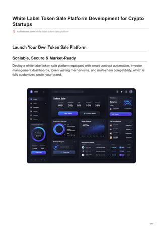 White Label Token Sale Platform Development for Crypto Startups | PDF