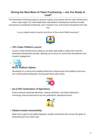 White Label Token Sale Platform Development for Crypto Startups | PDF
