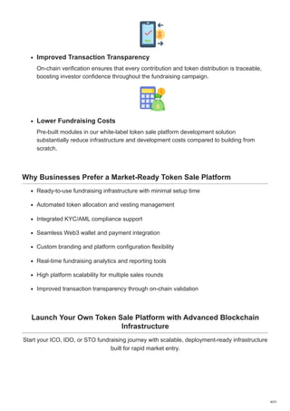 White Label Token Sale Platform Development for Crypto Startups | PDF