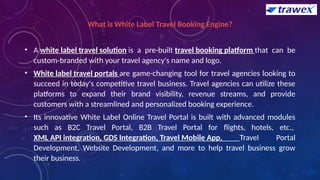 White Label Travel Booking Engine, White Label Travel API | PPTX