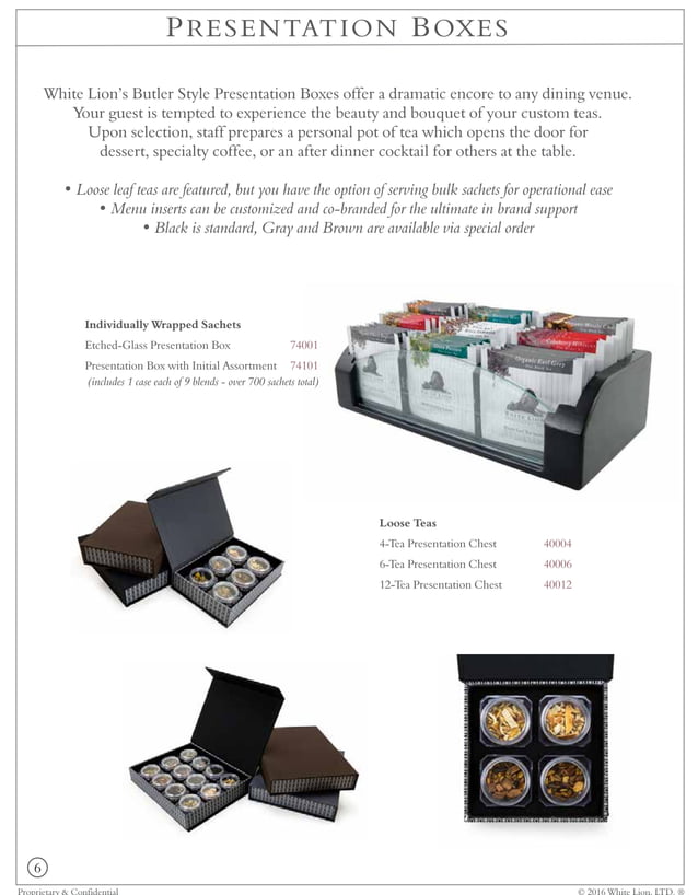 White Lion Tea Foodservice Catalog PDF
