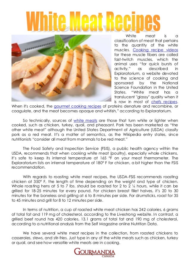 White meat recipes