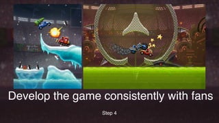 Develop the game consistently with fans
Step 4
 