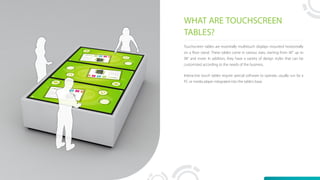 Whitepaper: 5 Key Benefits of Using Touch Screen Tables | PDF