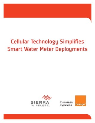 Cellular Technology Simpliﬁes
Smart Water Meter Deployments
 