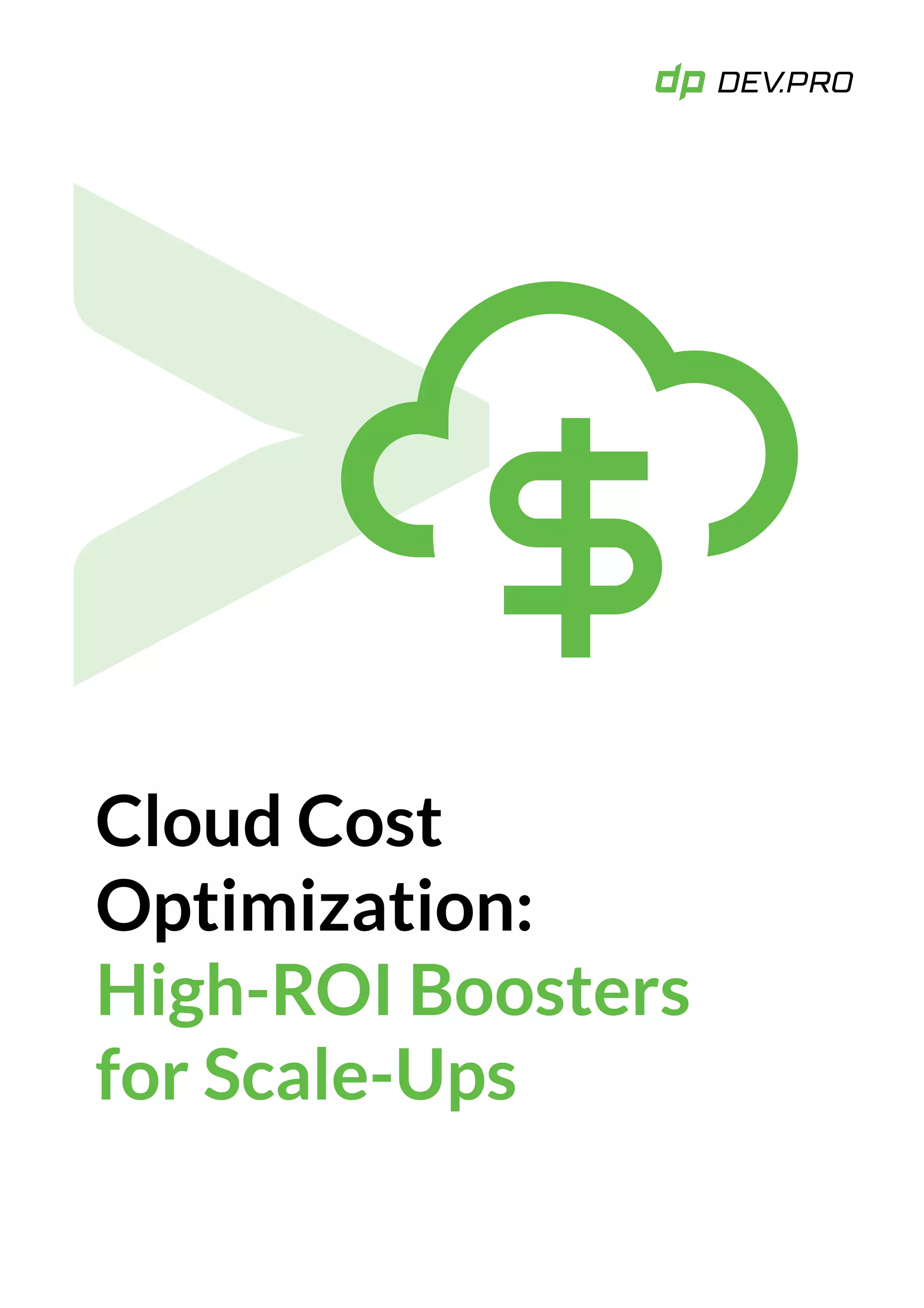 Cloud Cost
Optimization:  
High-ROI Boosters  
for Scale-Ups
 