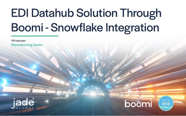 EDI Datahub Solution Through
Boomi - Snowflake Integration
Whitepaper
Manufacturing Sector
TM
 