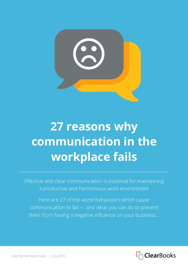 27 reasons why communication in the workplace fails