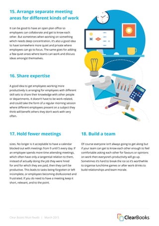 22 ways to improve productivity in the workplace | PDF